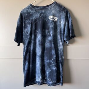 Death Row Records Shirt Mens Medium Blue Tie Dye Ripple Junction Hip Hop Graphic